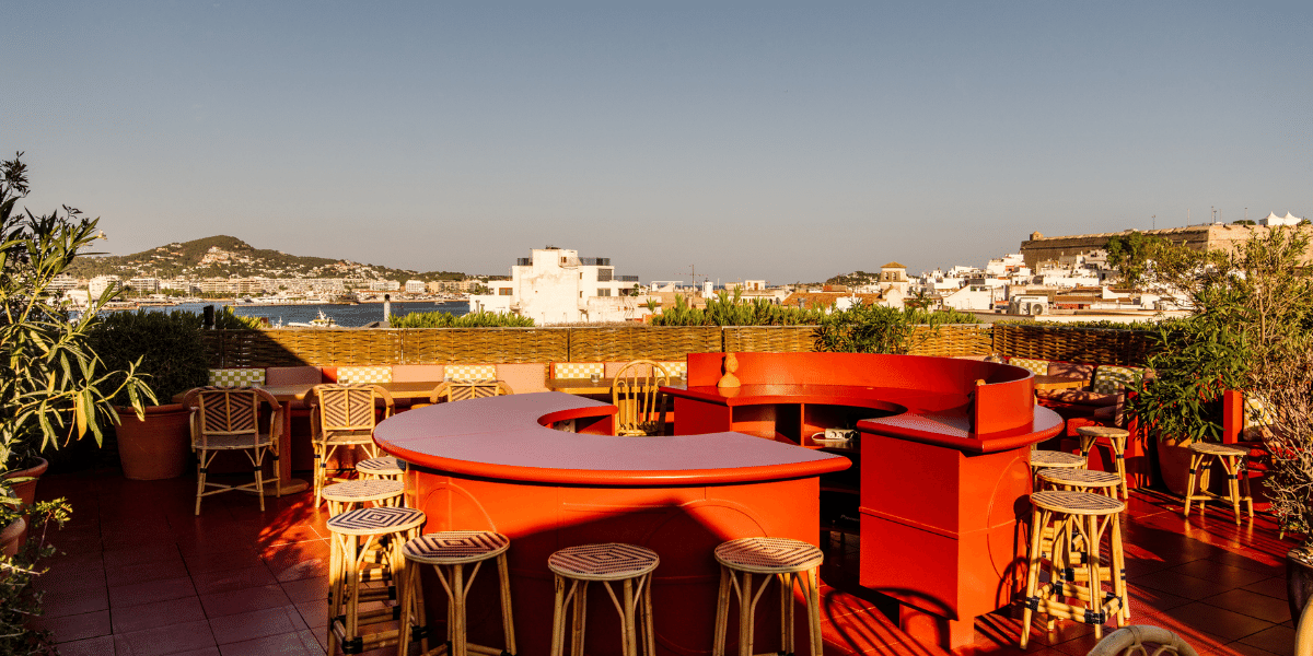 Roof top bar Hotel  Montesol experimental hotel ibiza.