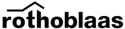 Black and white logo with a house outline and the word "rothoblaas" underneath.