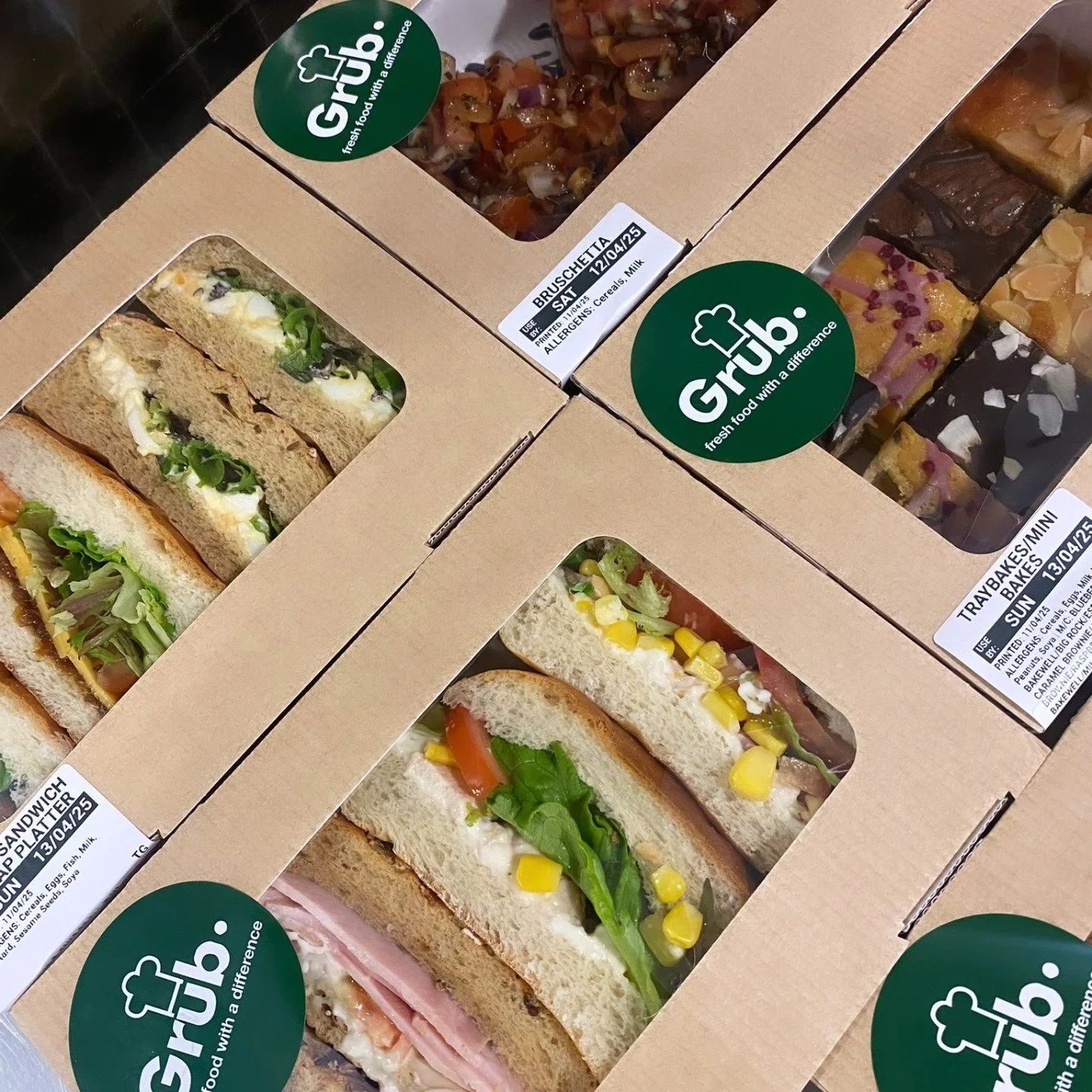 Grub Fresh Food sandwich catering boxes