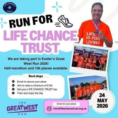 We'd love your support in 2026.

Come and join us running @thegreatwestrun - either the Half Marathon or 10K route and raise much needed funds.  Every step you take helps us deliver life-changing mentoring and support to young people aged 16&ndash;25