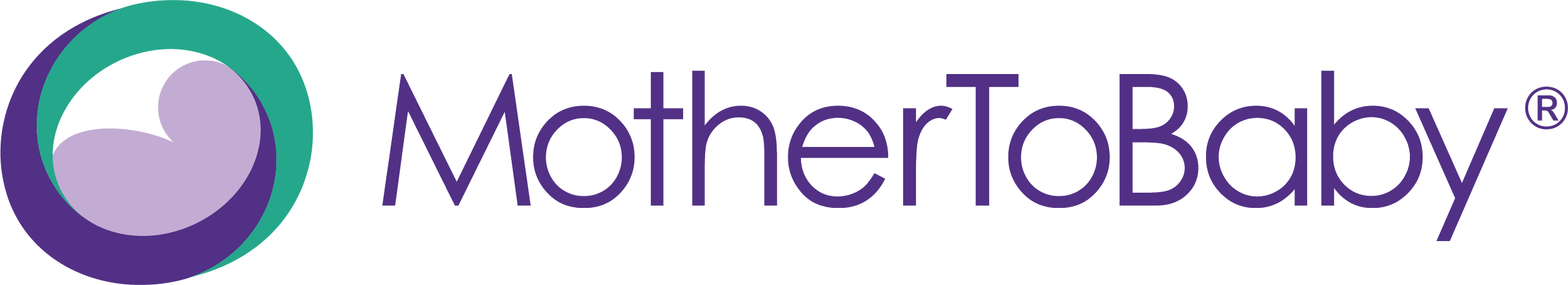 MotherToBaby logo with a stylized purple and teal circle and purple text