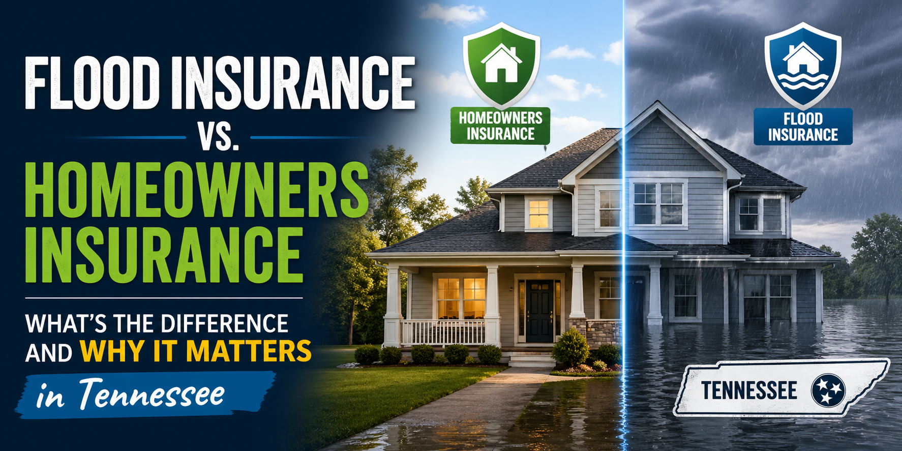 Flood Insurance vs. Homeowners Insurance: What’s the Difference and Why It Matters in Tennessee 
