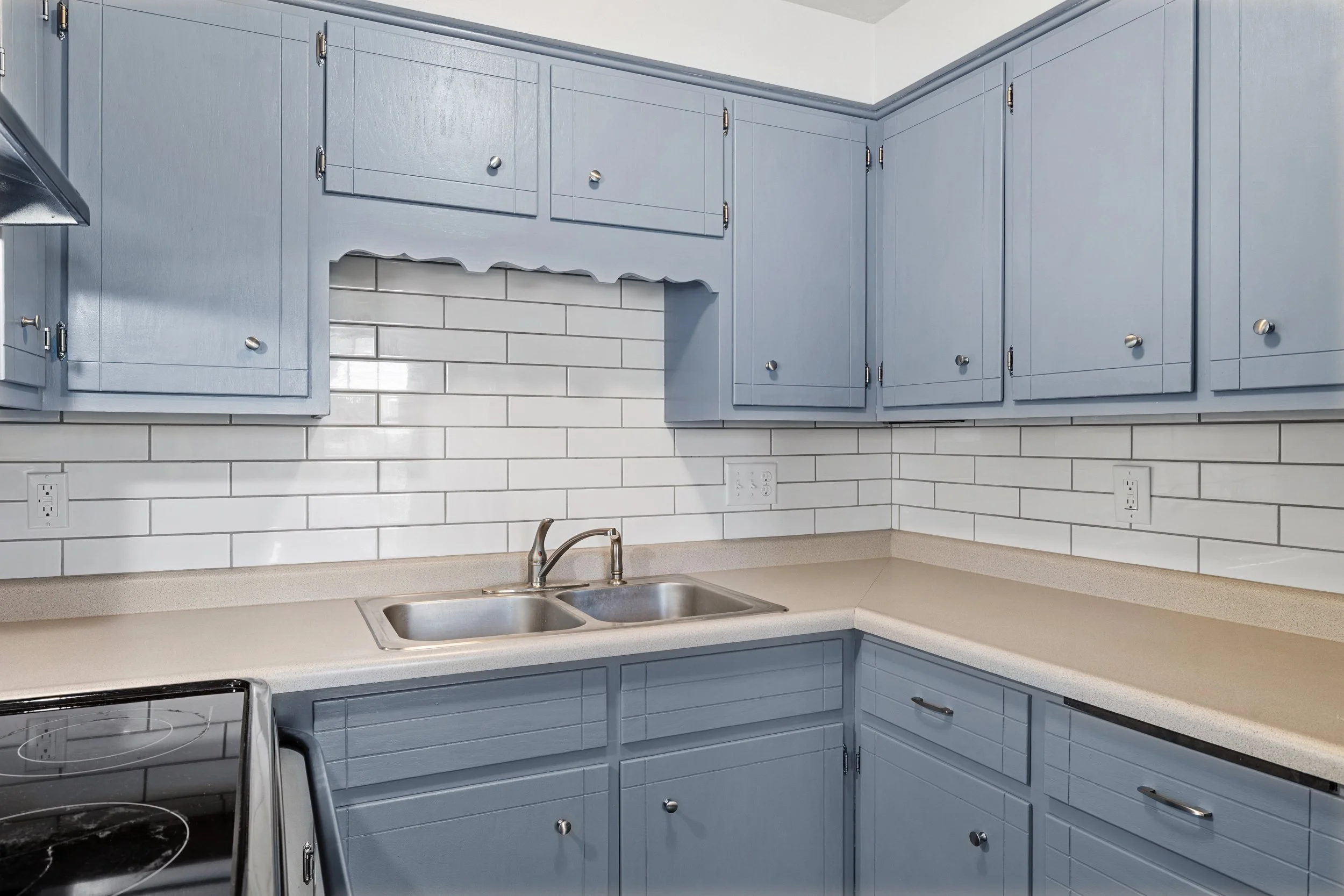 Subway tile backsplash