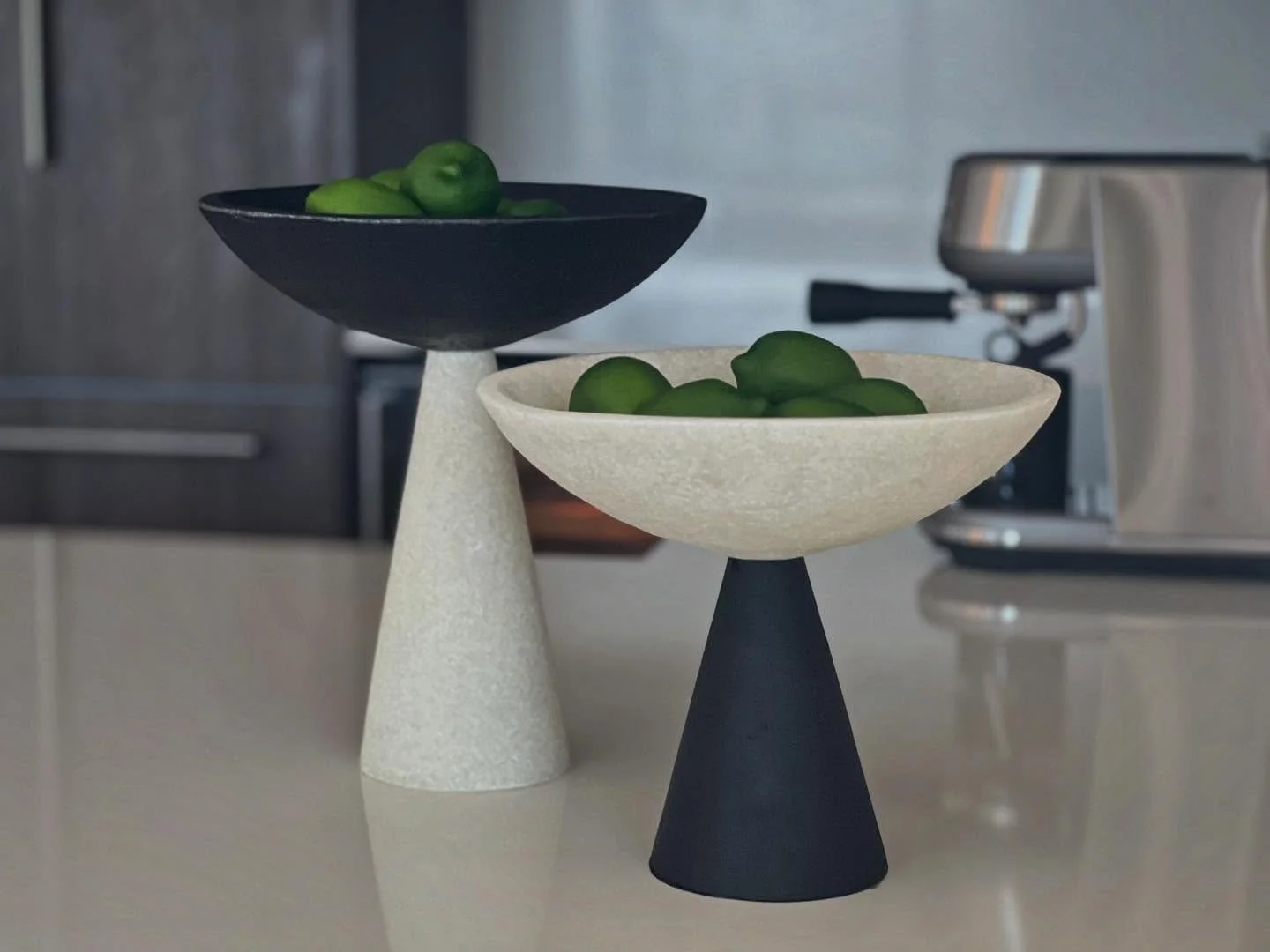 &ldquo;Functional art for the kitchen&mdash;this black and white fruit holder adds a sculptural touch to the space. Bold, minimal, and effortlessly chic.&rdquo;
#KitchenStyling #SculpturalDesign #ModernAccessories #ChiaroscuroDesign #MonochromeStyle 