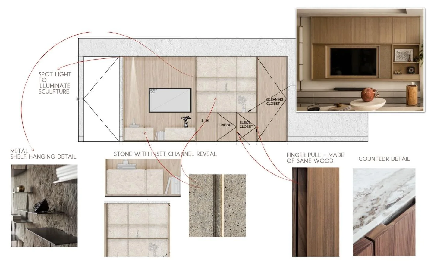 Millwork Concept Elevation for a private client in Casa de Campo, La Romana, DR.
Clean lines. Quiet luxury.
A bespoke millwork TV unit designed for modern living. 🤍✨. #HospitalityDesign
#ResidentialInteriors
#BoutiqueDesign
#CustomMillwork
#FFEDesig