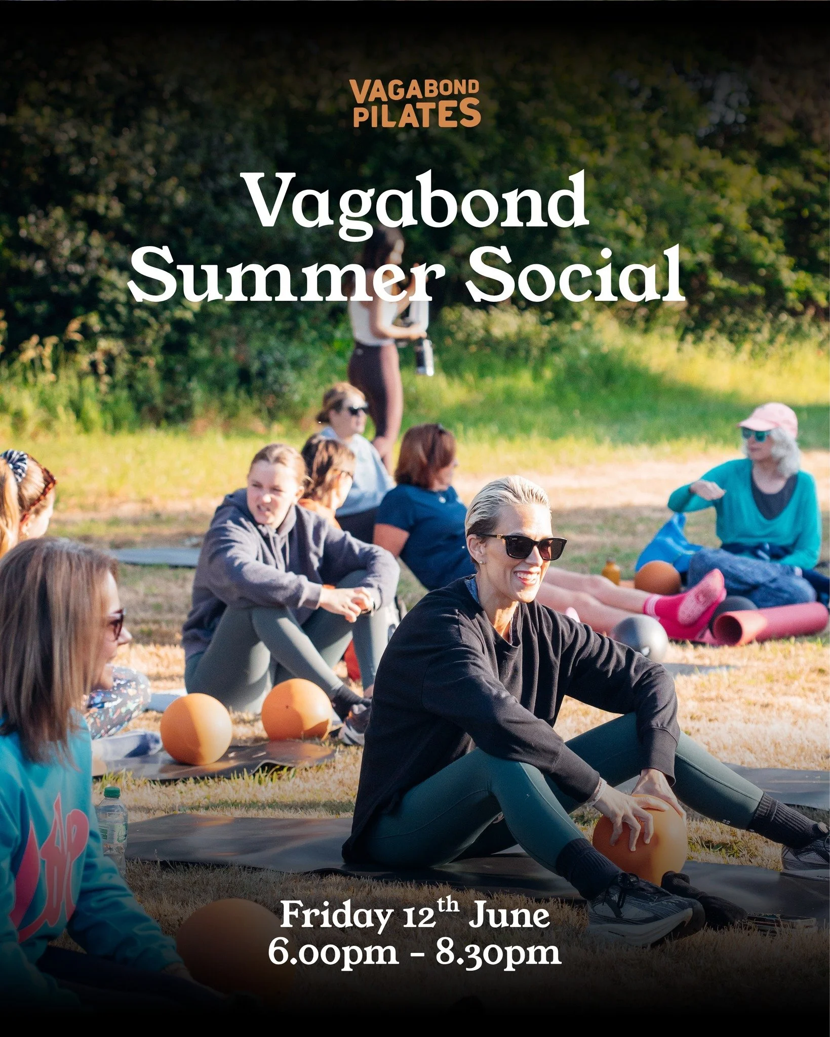 Launching the first Vagabond Summer Social with Molly! 

Friday 12th June -  6pm - 8pm. 

Pilates is great, but the friendships, conversations and community that comes with it are even better.

Join us for some good company and hopefully some sunshin