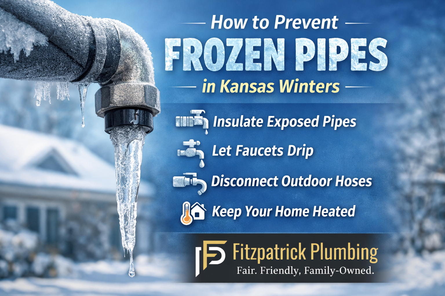 How to Prevent Frozen Pipes in Kansas Winters