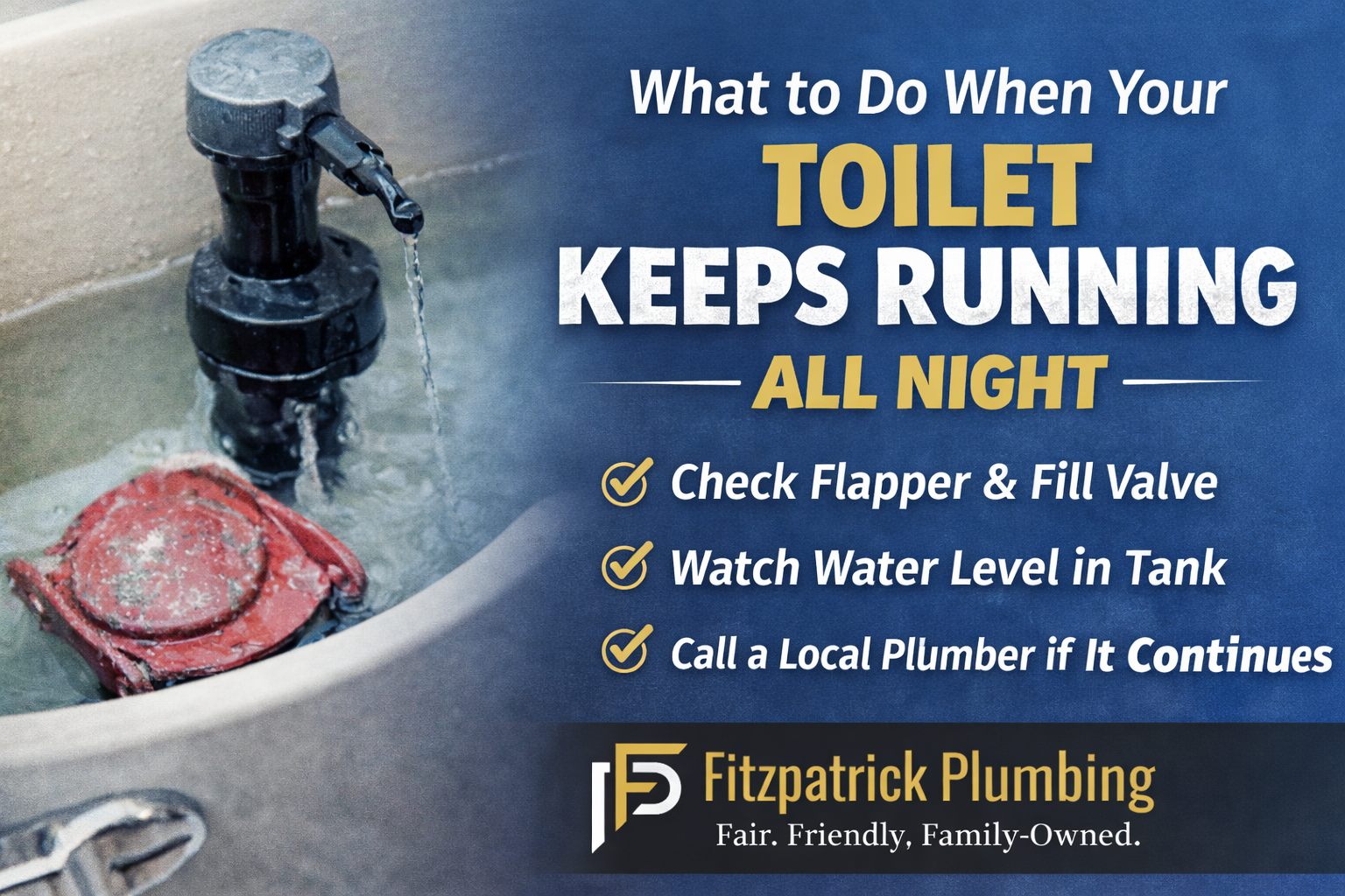 What to Do When Your Toilet Keeps Running All Night