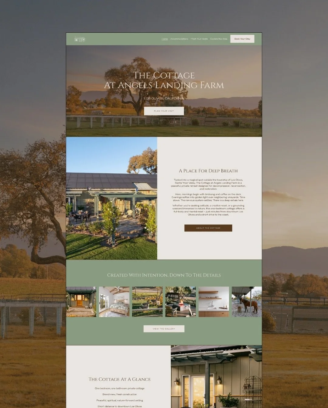 🪻NEW CUSTOM SITE LAUNCH

The new site for The Cottage at Angels Landing Farm is officially live: angelslandingcottage.com

This project was all about creating a calm, welcoming online space that reflects the experience of the cottage itself - quiet,