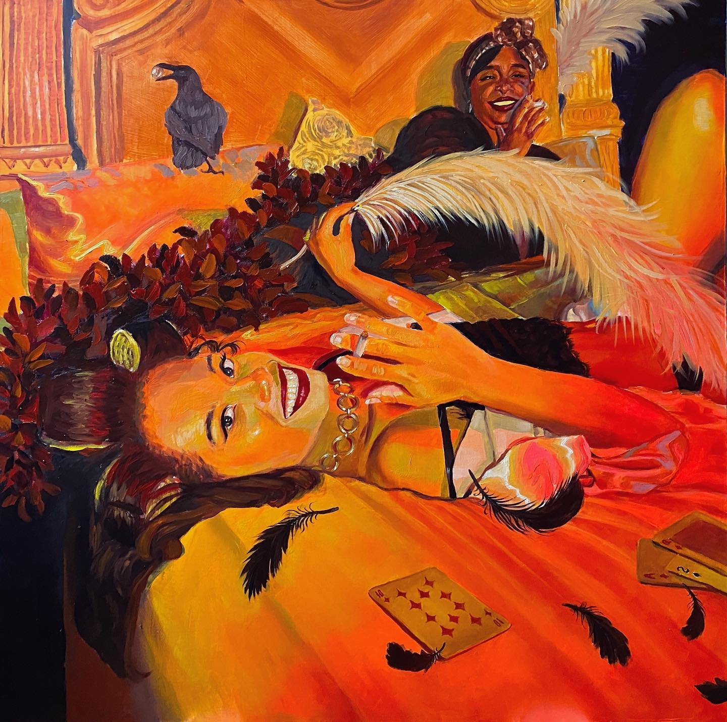 After the Bird 
(Concept Title) 

36x36&rdquo; 
Oil paint on stretched canvas
2024 

Apart of the &lsquo;Pearls in the Wind&rsquo; series

A big thank you to my most beautiful muses (aka my cousins ❤️❤️) @moedurden @_mariahryce_