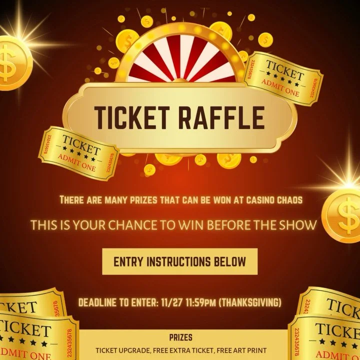 We are less than 30 days away from CASINO CHAOS!
We have an opportunity for you guys to win a little something before the real play begins&hellip;🎲

Casino Chaos is an immersive art experience you don&rsquo;t want to go to alone! This is your opport