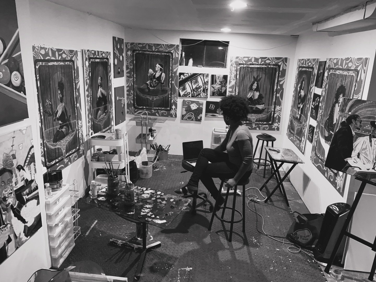 Today was the first day I saw all the work I&rsquo;ve been working on for Casino Chaos all together in my basement studio! For the first time in a long time I really feel proud of how these paintings are coming out.

I&rsquo;ve been planning this ser