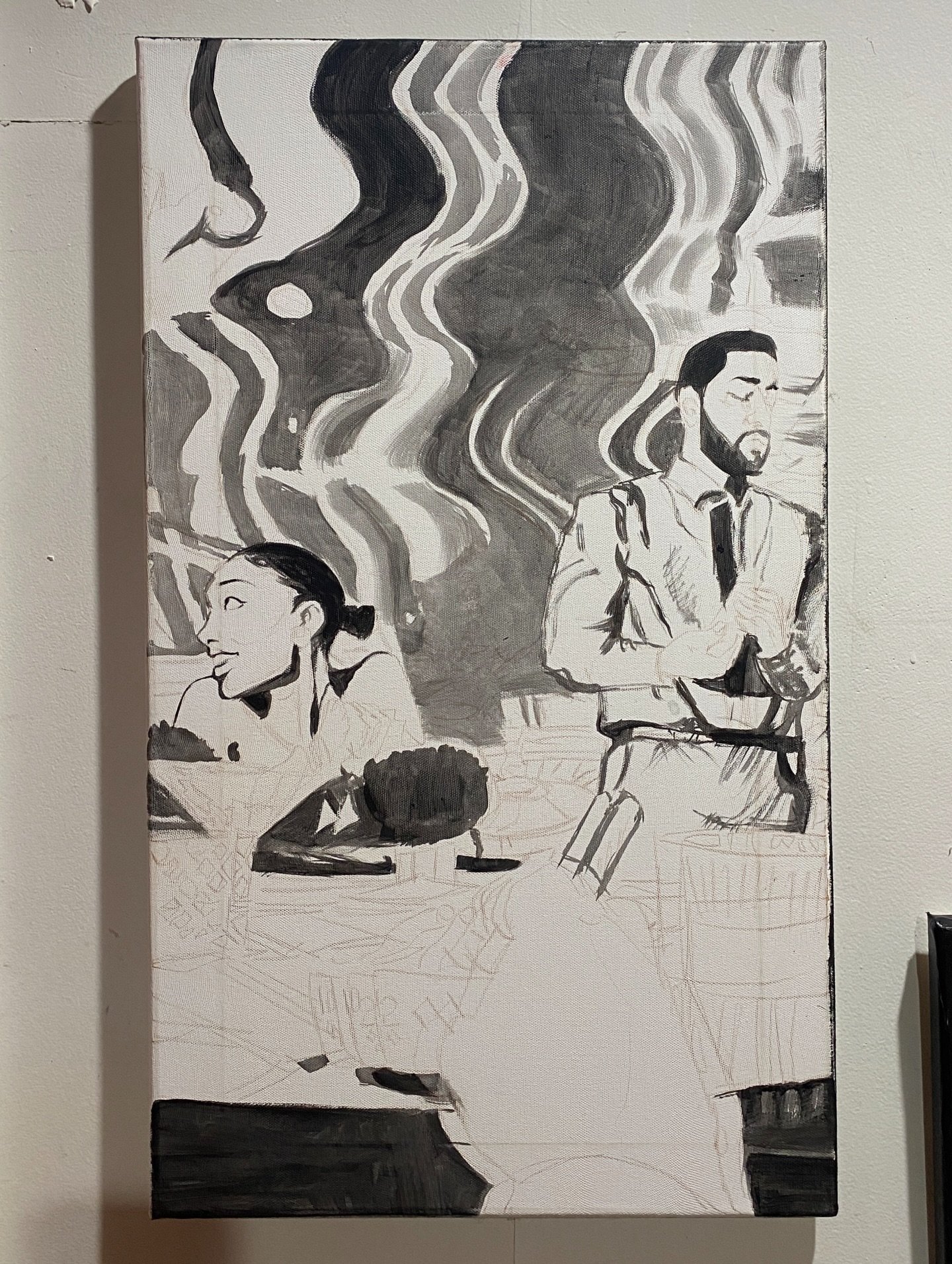 Last paintings in progress right before install! 

Only 3 Days until the Exclusive Casino Chaos Preview on 12/13/2025

Fine Art, Complimentary Wine + More! 

Don&rsquo;t forget to RSVP at the link in my bio! Capacity is VERY limited!!!! 

Can&rsquo;t