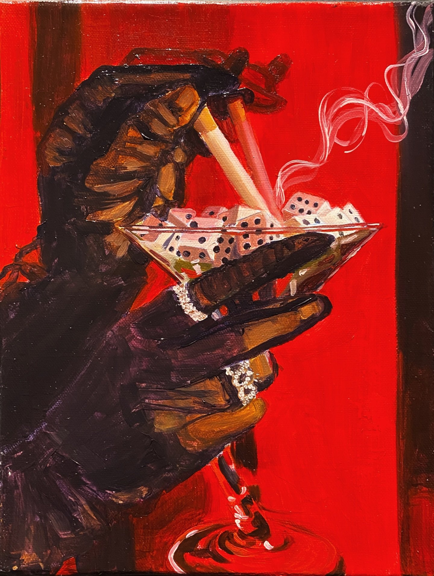 &ldquo;Ashtray&rdquo;
Original painting

2025
Acrylic + oil paint on canvas
9x 12&rdquo;
$250

On view at casino chaos exhibition  @connectgallery_ 
Thank you @_mariahryce_ for taking the reference photo for me! 

To purchase visit www.FineArtbyRaven