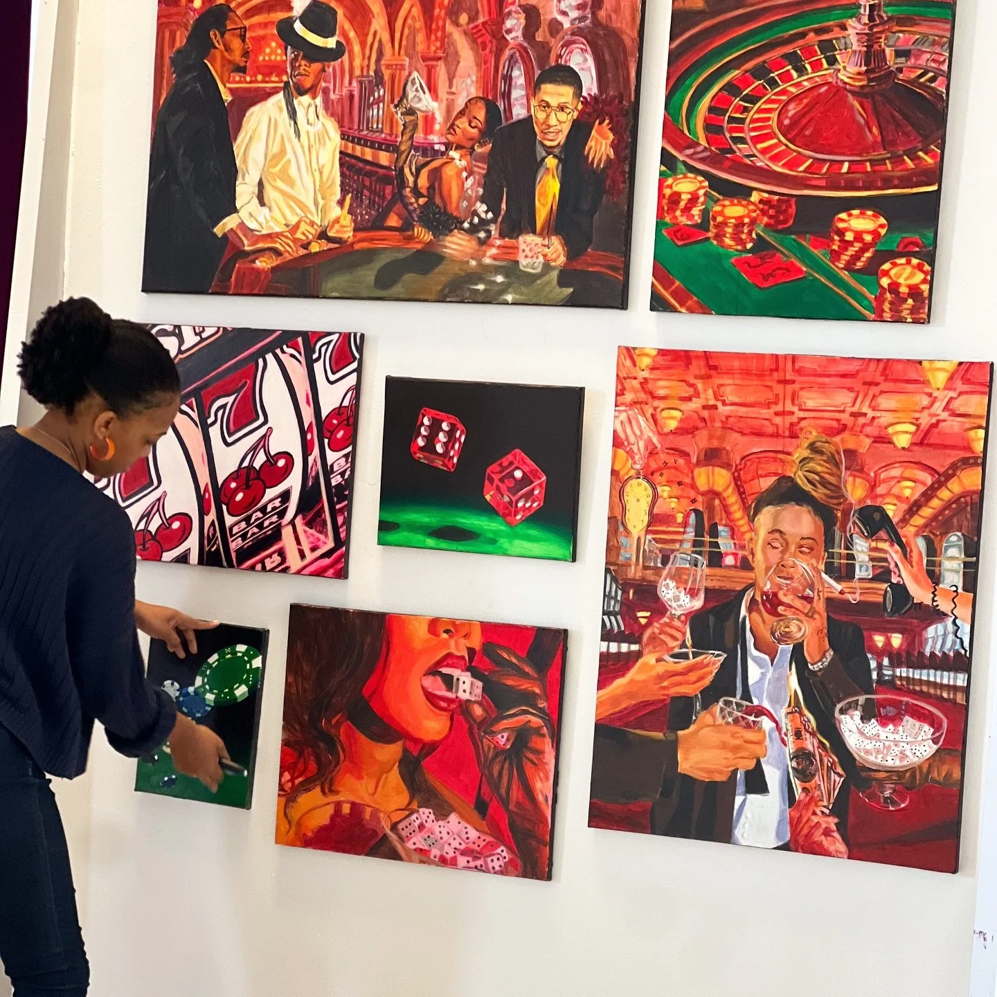 Excited for this Friday&rsquo;s show!!! Come check out 6 amazing artists out at Hairpin Art Center between 6-10 pm!!

Hope to see you there 😁😁

Thanks @_mariahryce_ for helping With install❤️❤️🫶🏽🫶🏽