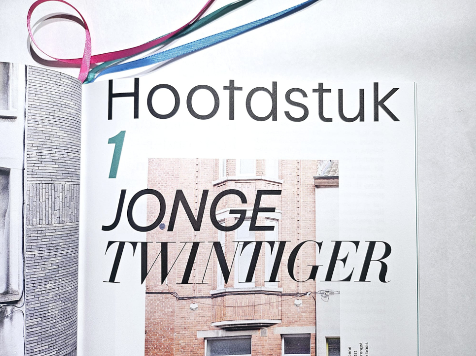 Hoofdstuk één: jonge twintiger. Foto van het het eerste hoofdstuk.