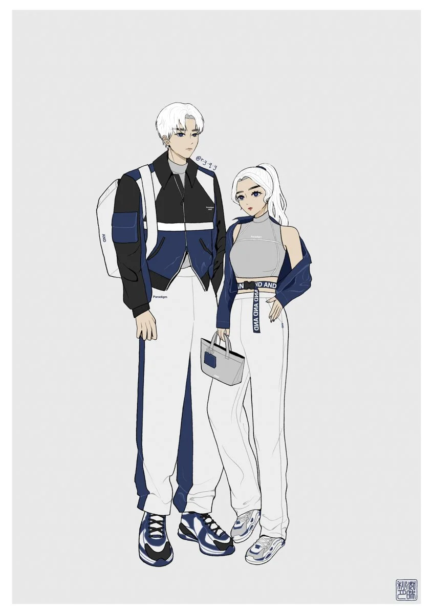 Sporty casual outfit, gym date, blue sneakers