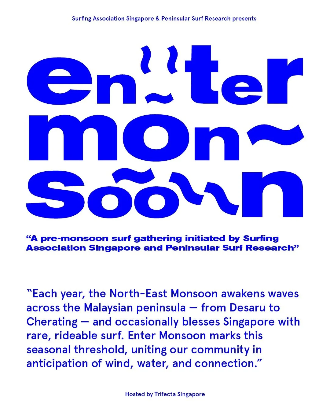 &lsquo;Enter Monsoon&rsquo; is part of Surf Swap in the City 2.0 organised by @surfingsingapore to bring the community together as monsoon season is around the corner and local surfers prep for the waves to roll in the peninsular.

@mdrndesigns will 