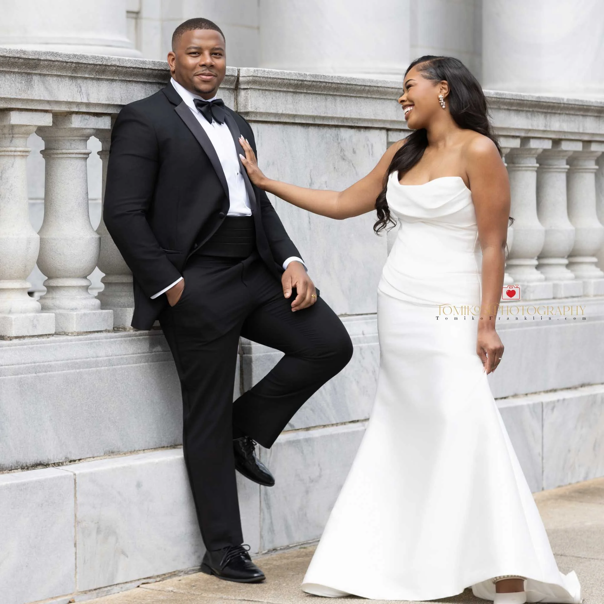 Romantic elopement portrait of a Birmingham couple in soft golden hour light.
