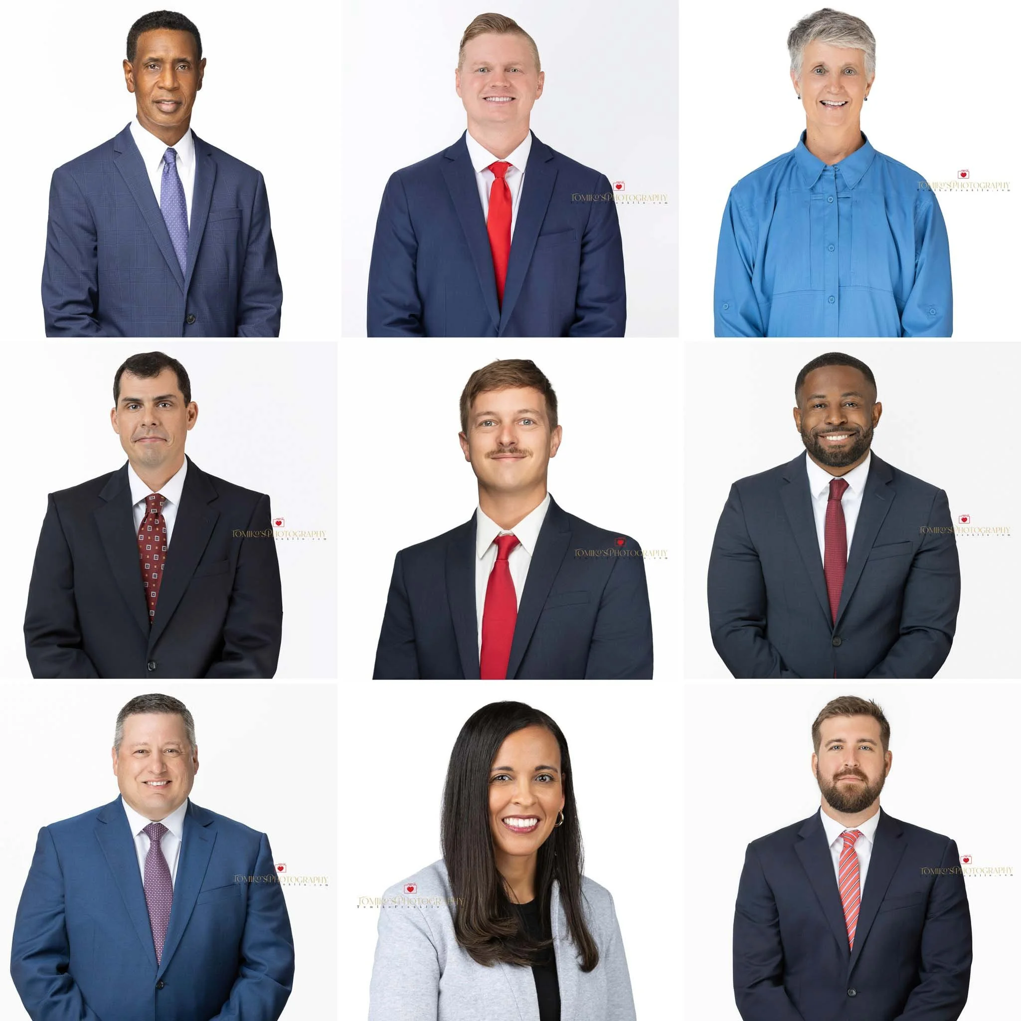 group headshots Alabama clean modern branding style by Tomiko’s Photography