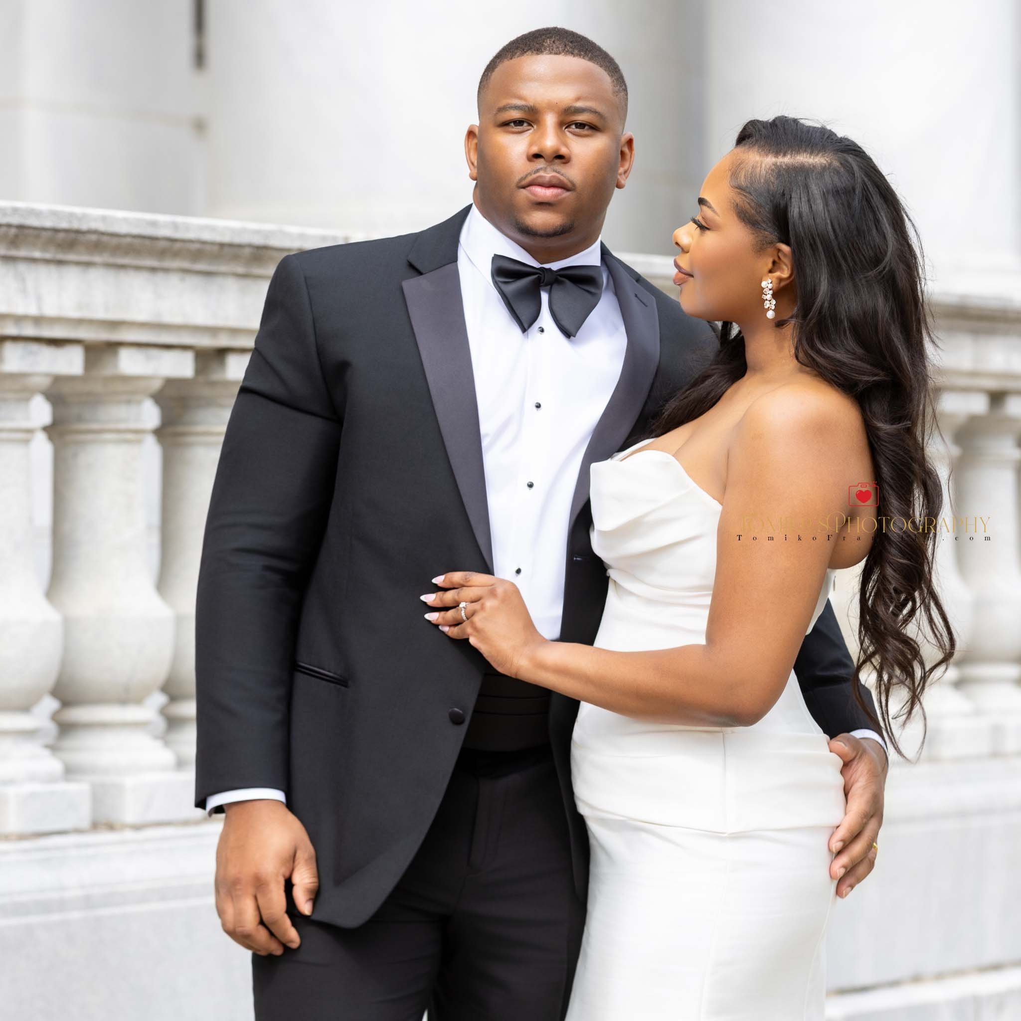 Courthouse elopement couple sharing a kiss in Birmingham, Alabama.