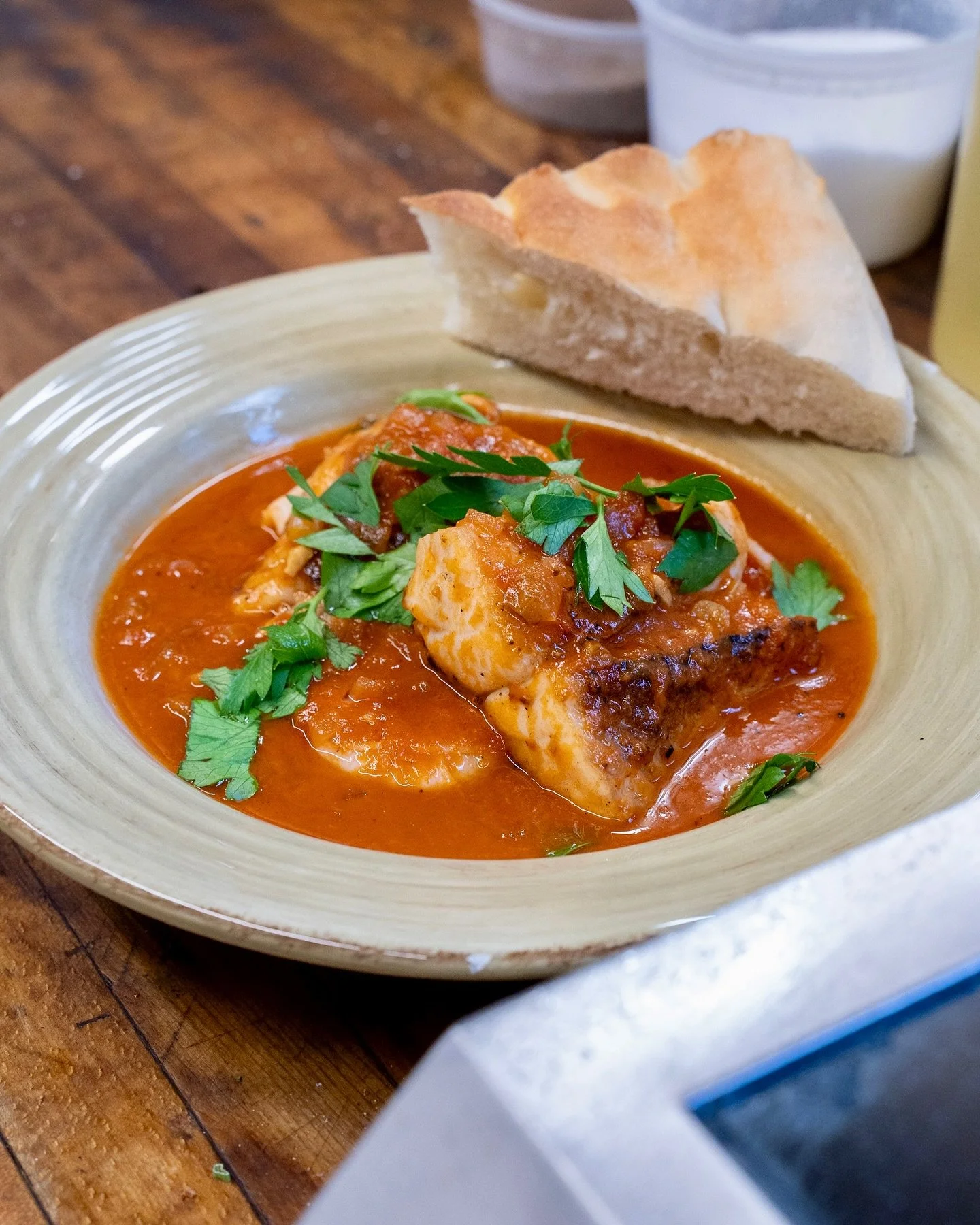 Get a taste of our Bouillabaisse before it&rsquo;s gone - French seafood stew w/ red snapper, prawns, tomato, fennel, onion, garlic, wine, parsley. 

Enjoy with a salad, share with a pizza - we&rsquo;re here til 9pm! #clarksburg

#cadelta #sacramento