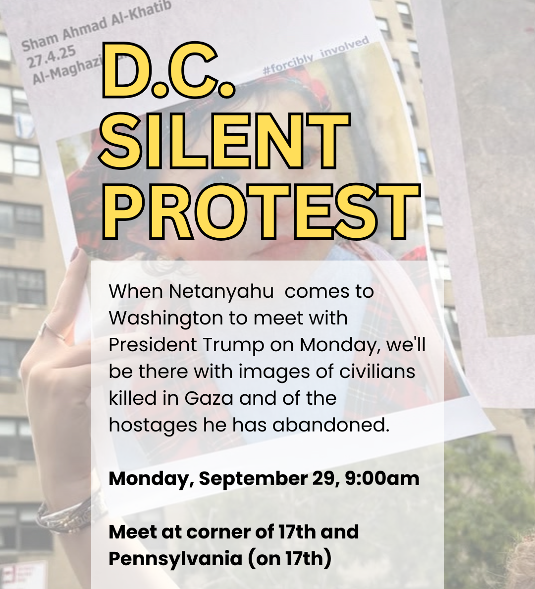 Greet Netanyahu with Silence: Vigil in D.C.