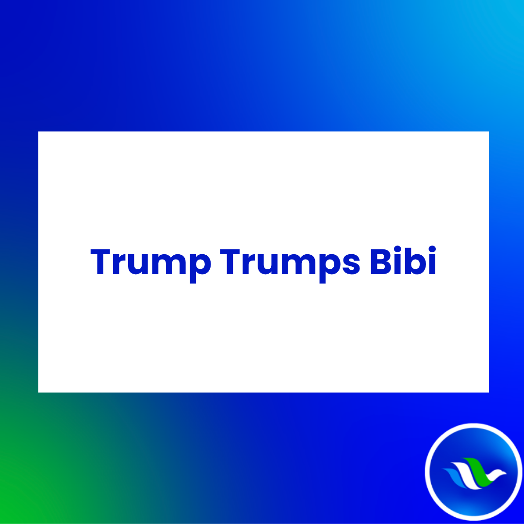 Trump Trumps Bibi (Yossi Alpher - May 19, 2025)
