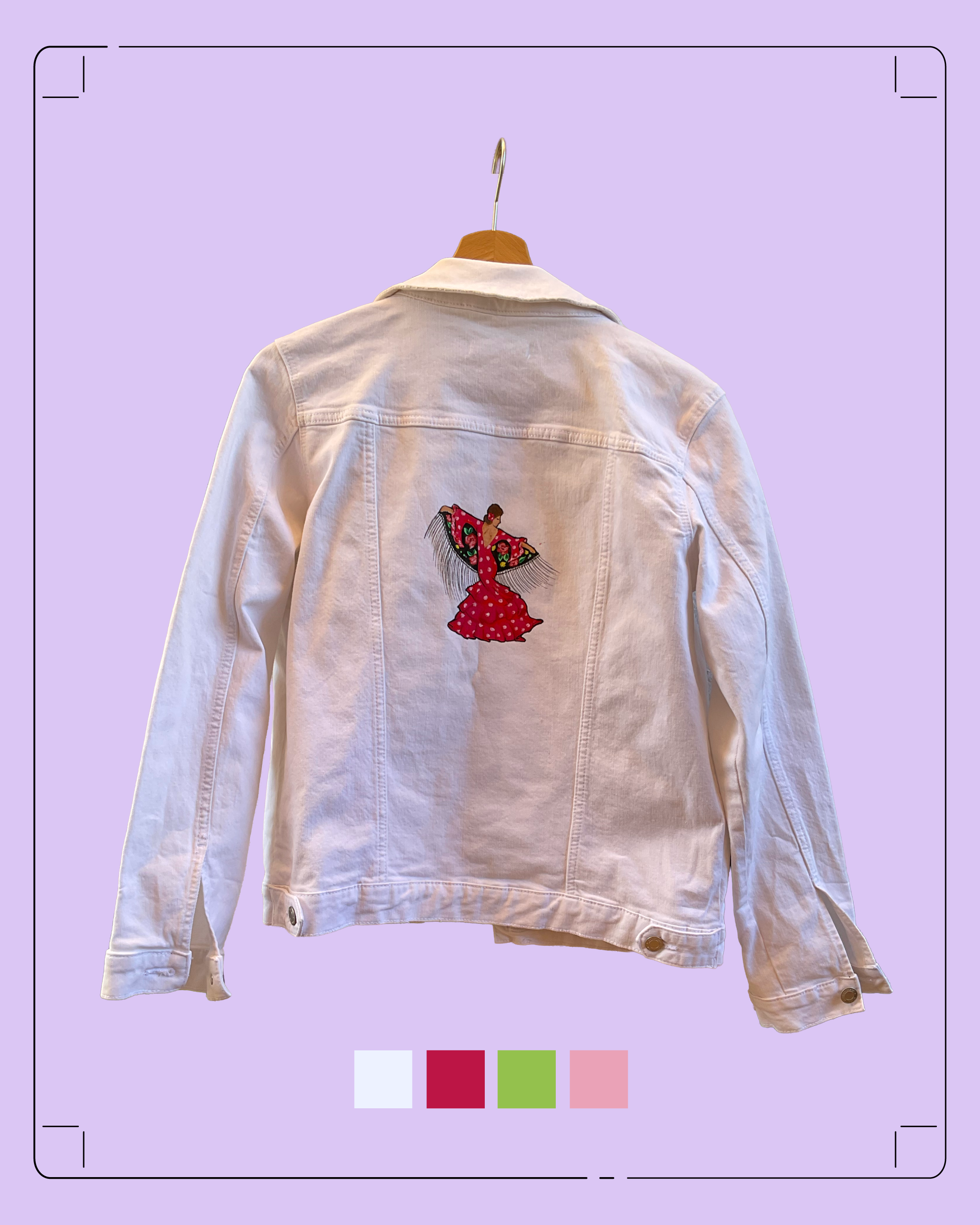 cazadora vaquera pintada a mano