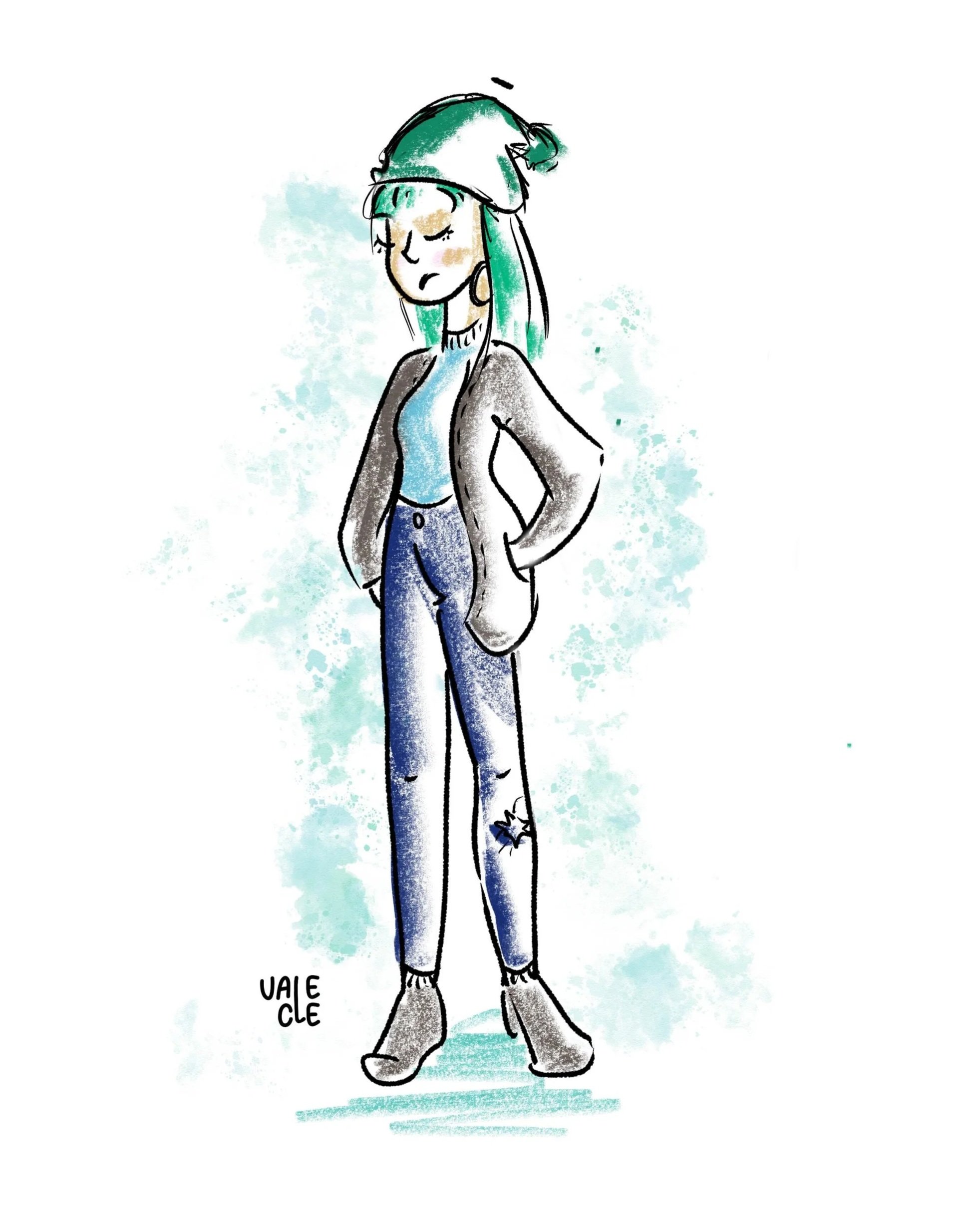 boceto rapido chica
