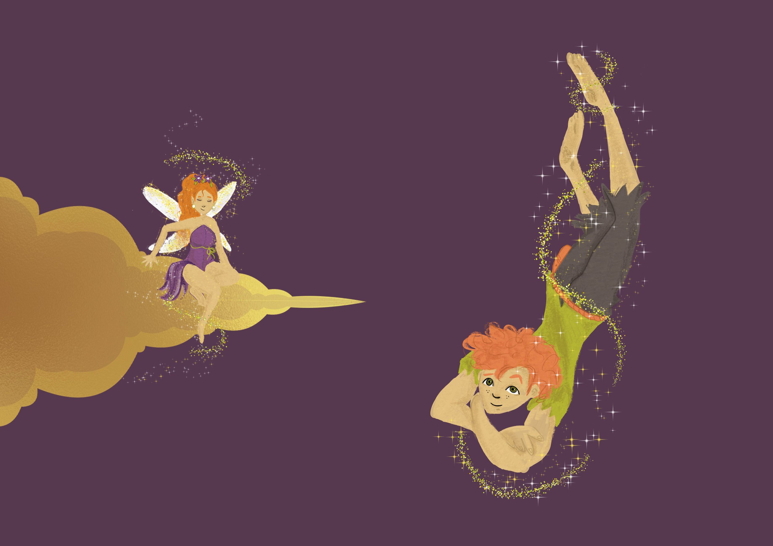 diseño de personajes -  Peter Pan y Wendy