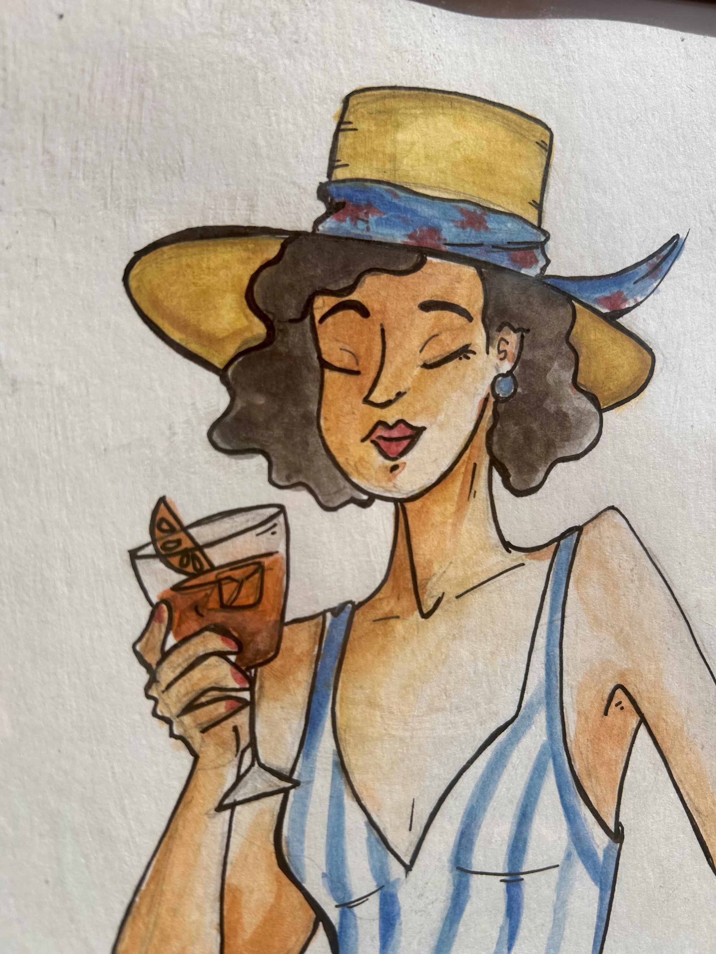 Yellow Day · Ilustración en acuarela
