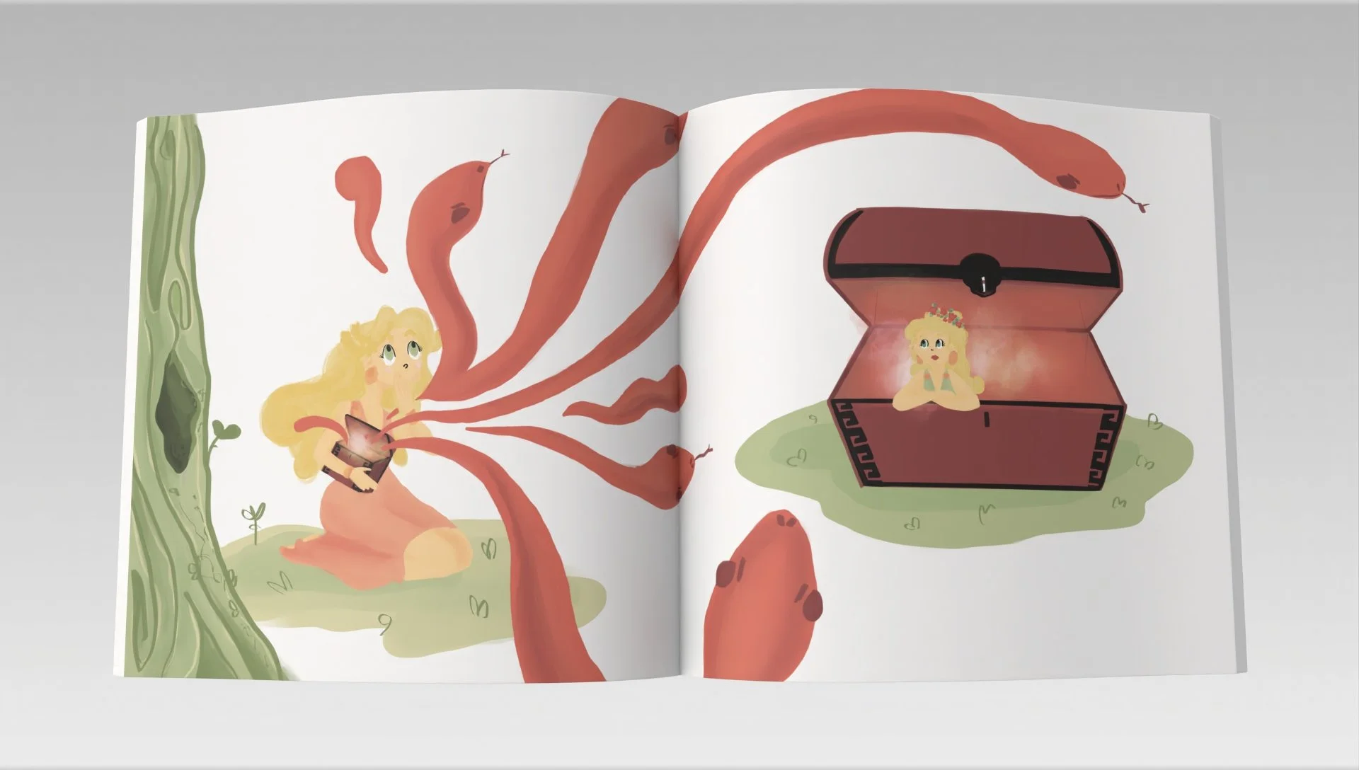 libro ilustrado Pandora. Páginas interiores