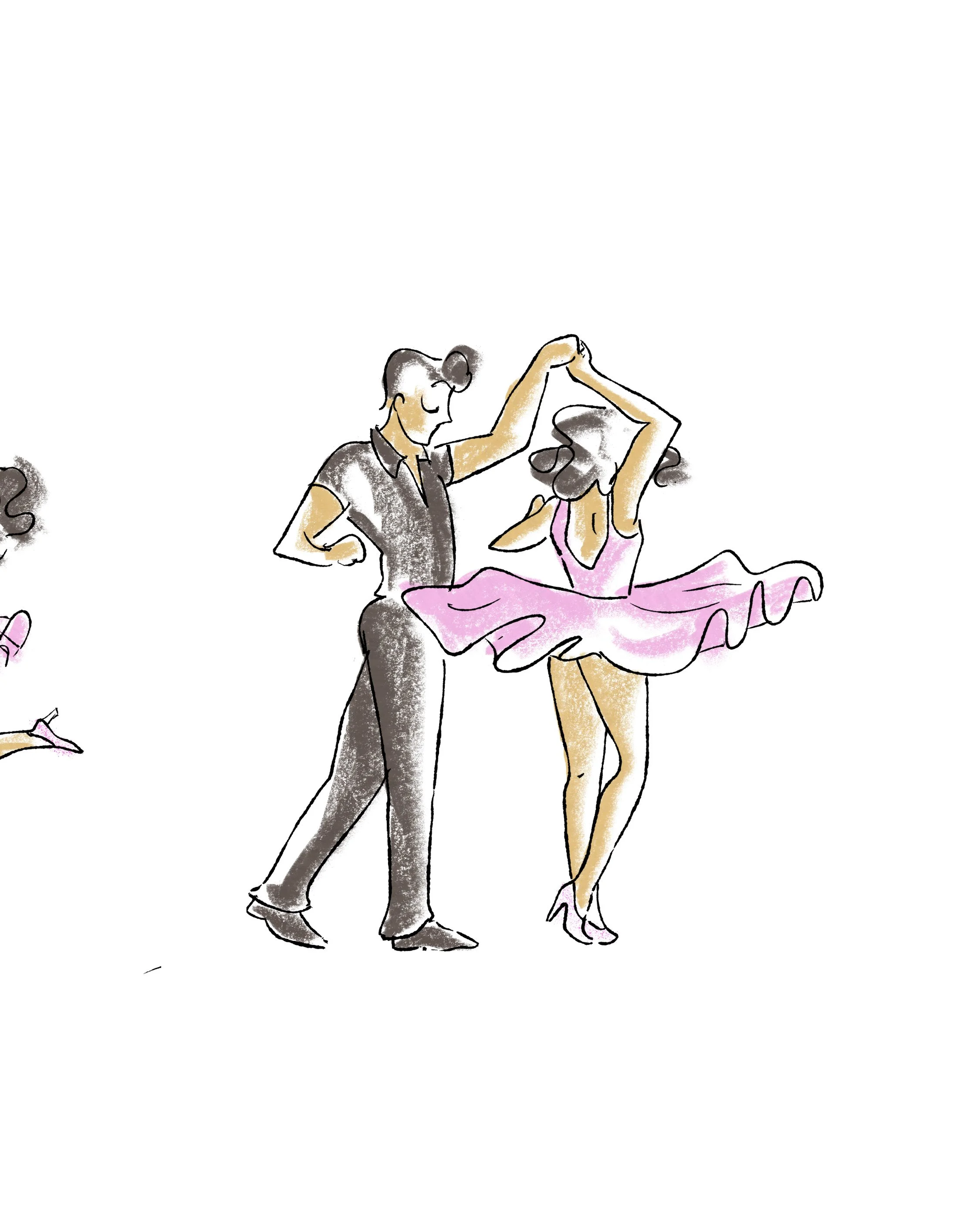 secuencia animación · pareja bailando