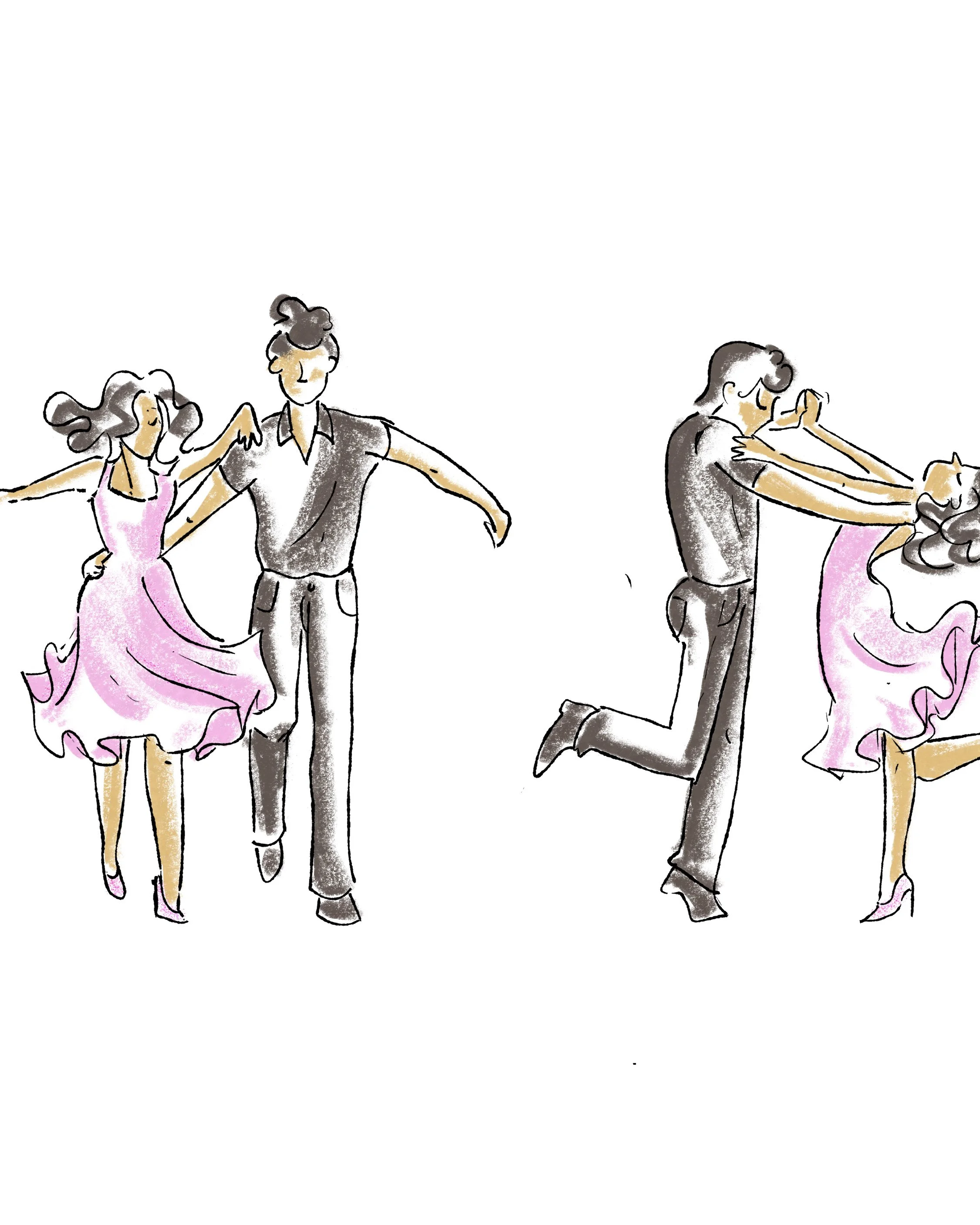 secuencia animación · pareja bailando