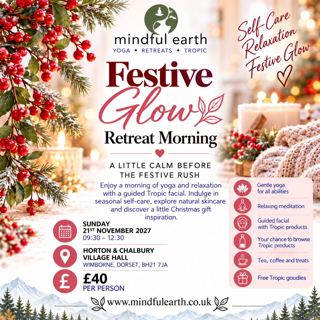 Festive Glow | Retreat Morning - 21st November 2027