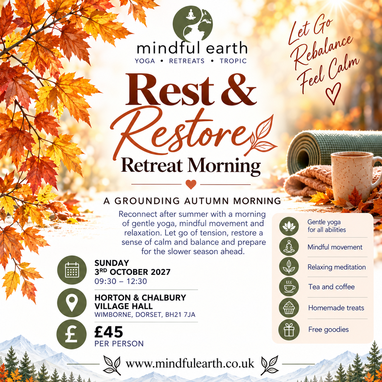 Rest & Restore | Retreat Morning - 3rd October 2027