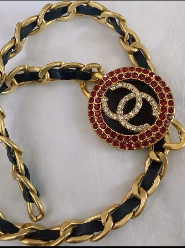 HEI CC RED BLING BELT