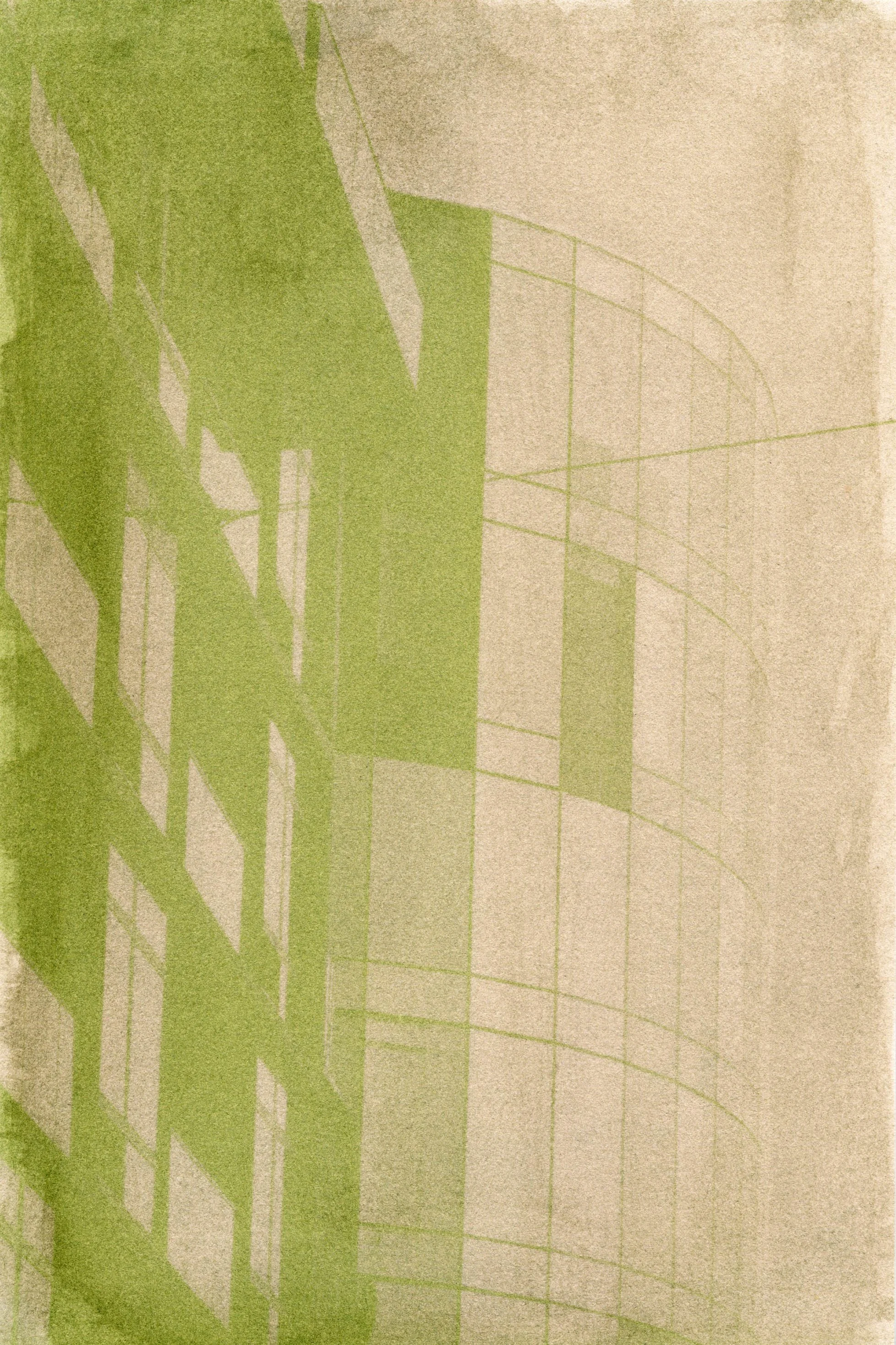 Window Panes Printed w/ Swiss Chard
