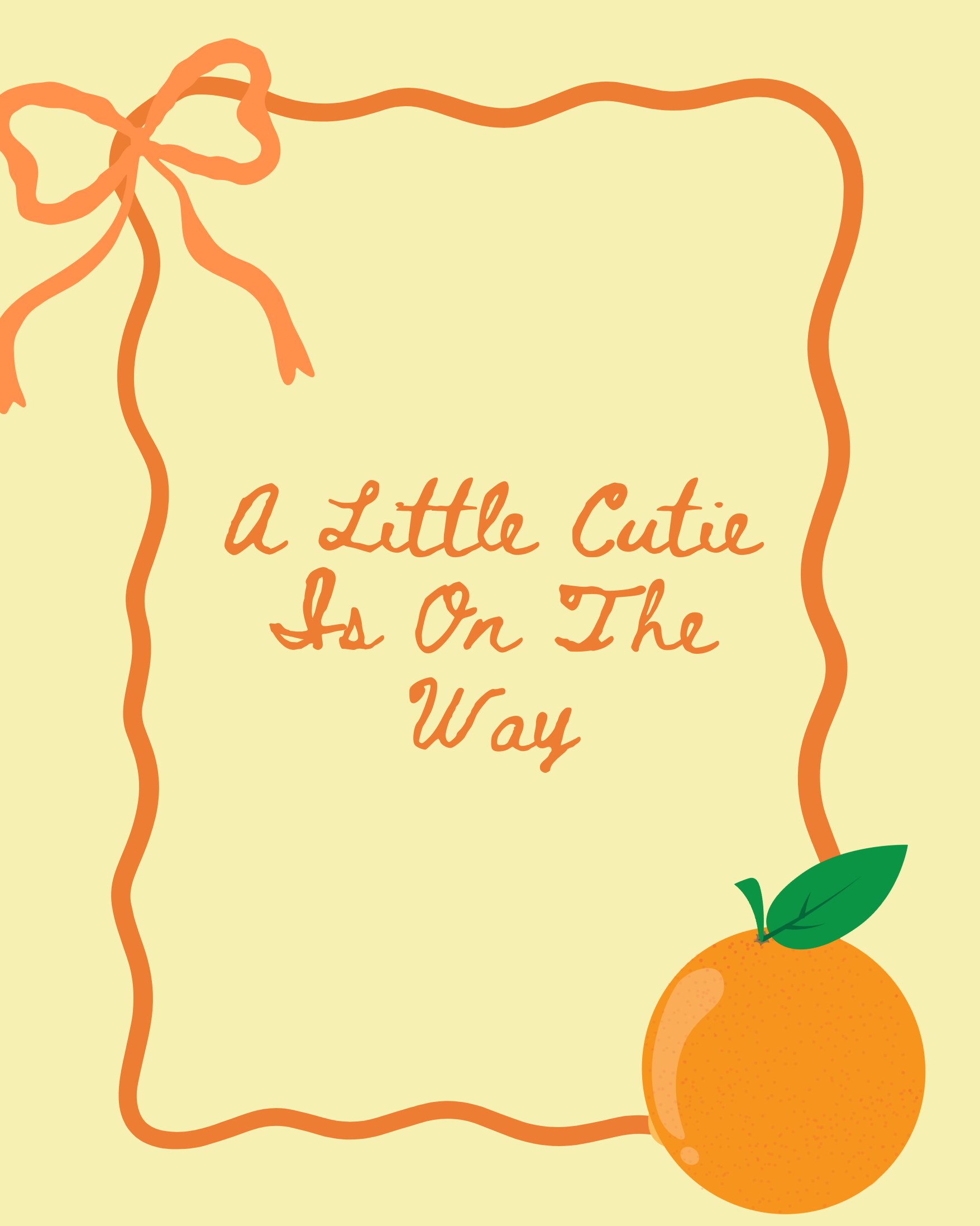 Little Cutie On The Way- Spring Baby Shower Joy