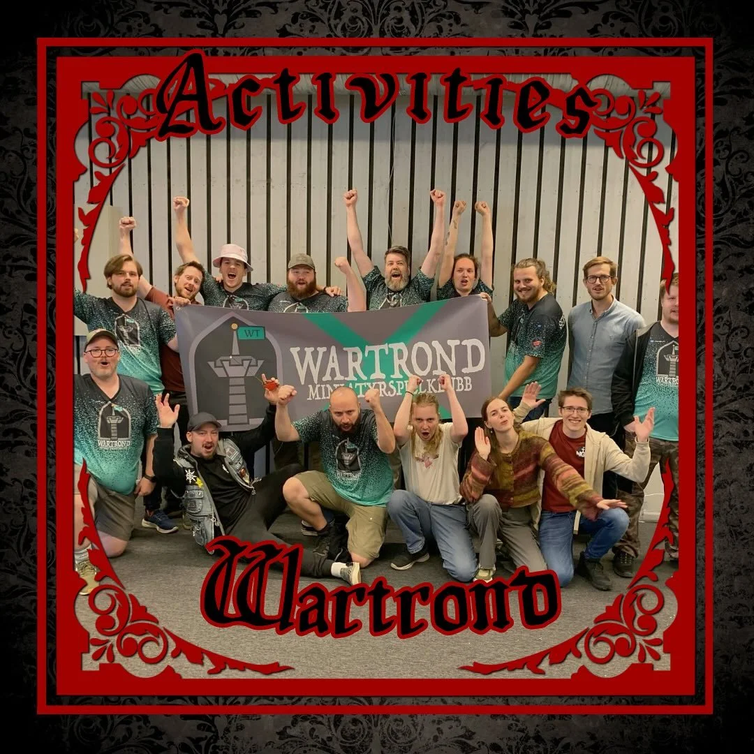 In our Game Room this year you can find the games group Wartrond, a miniature war games group who are local to Trondheim!

This group plays games like Warhammer, Malifaux, MESBG, Bolt Action and more. It&rsquo;s worth a trip if you&rsquo;re intereste