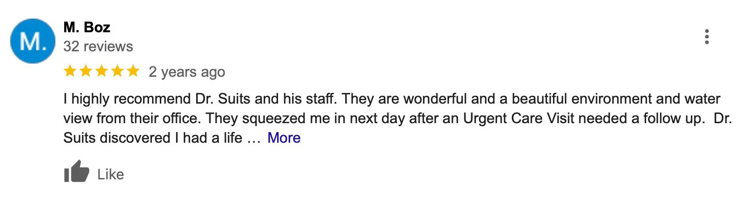 Best Urology Review, Port St. Lucie, Florida, I highly recommend Dr. and his staff. They are wonderful and a beautiful environment and water view from their office.