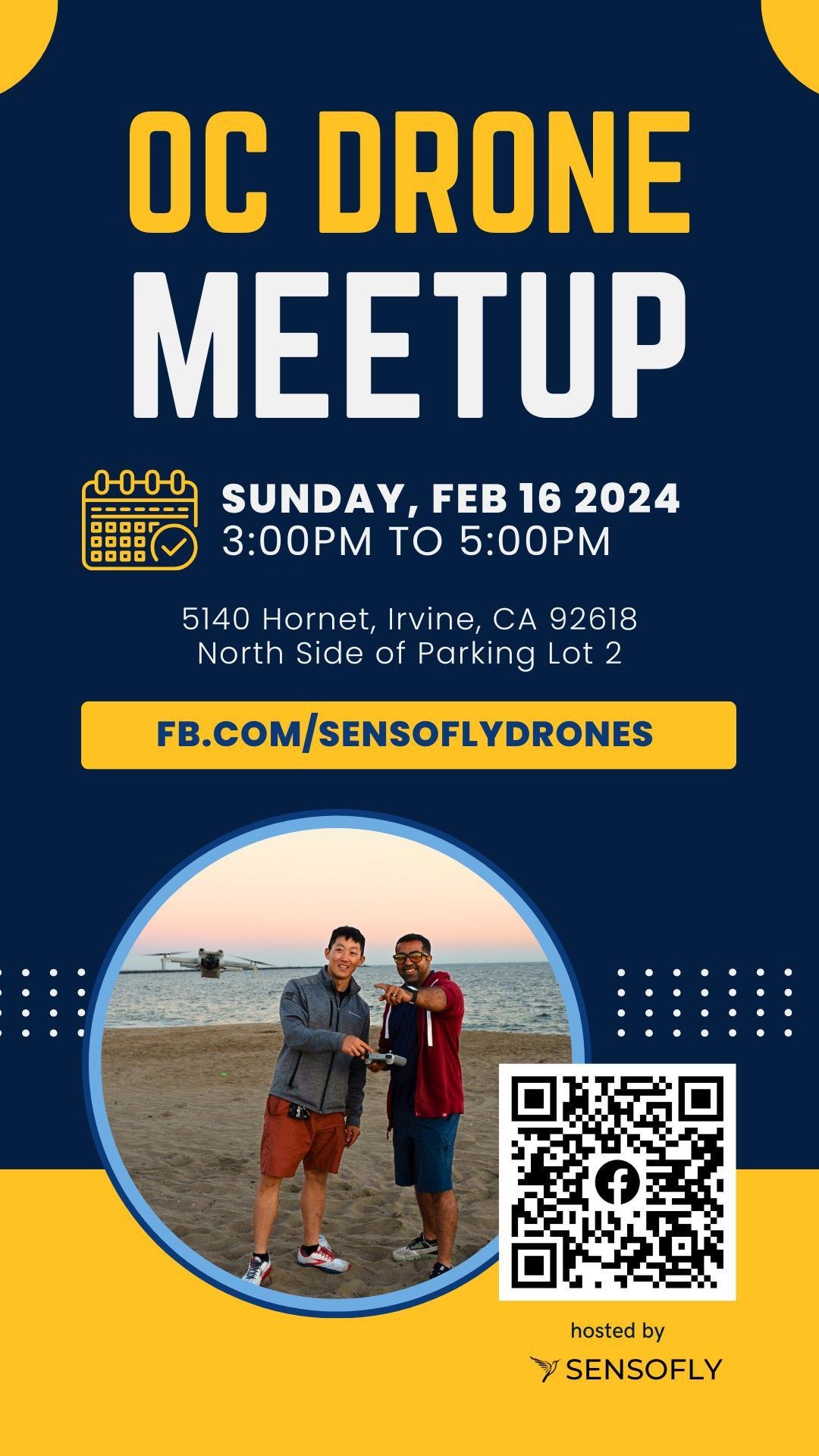 February OC Drone Meetup
📆 Date: Sunday, February 16
🕒 Time: 3:00 PM - 5:00 PM
📍 Location: Irvine Great Park (5140 Hornet, Irvine, CA 92618)
North side of Parking Lot 2
Join us for an afternoon of flying, networking, and sharing tips with fellow d