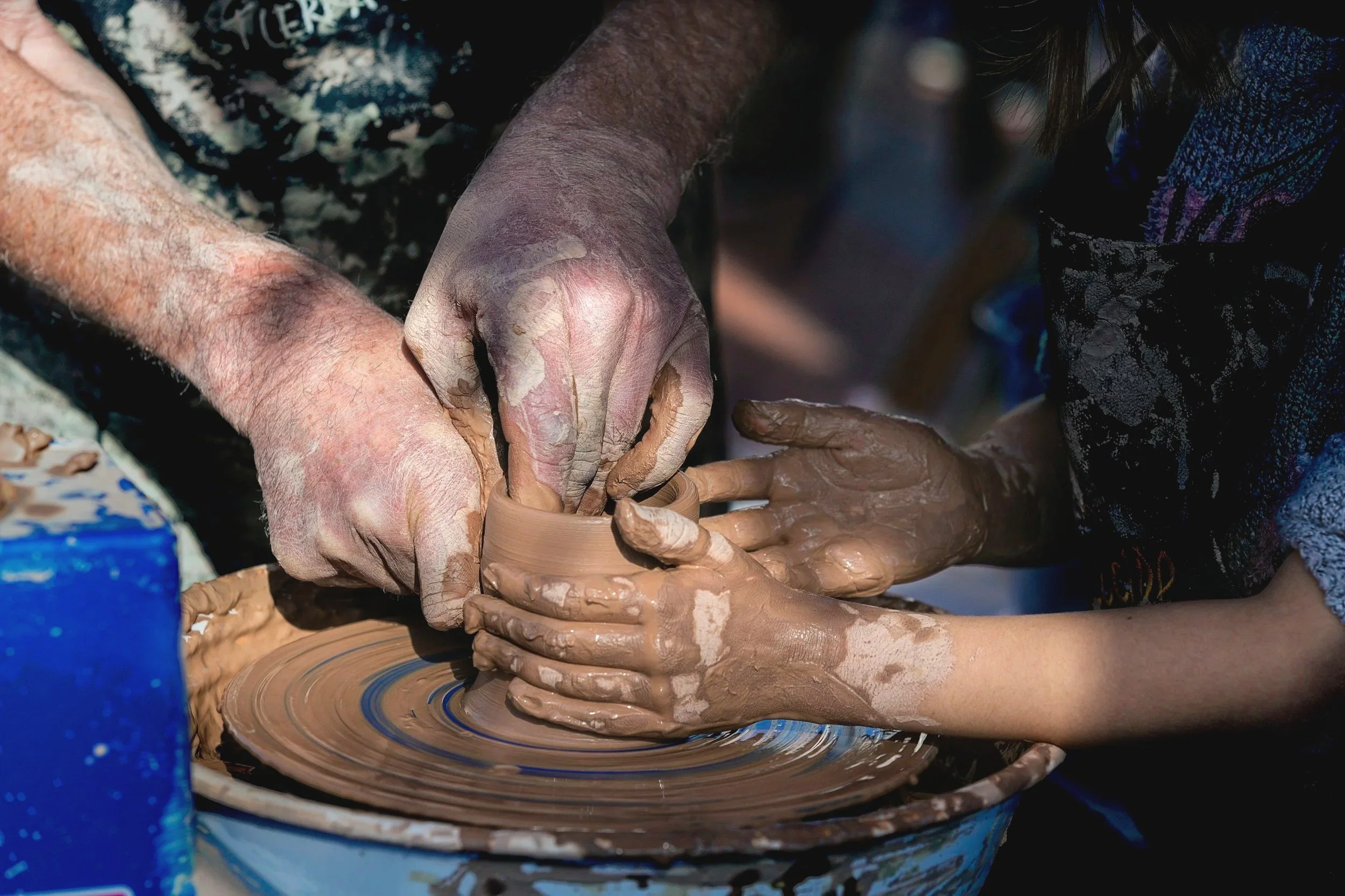 children, ceramics, pottery, mother and child,