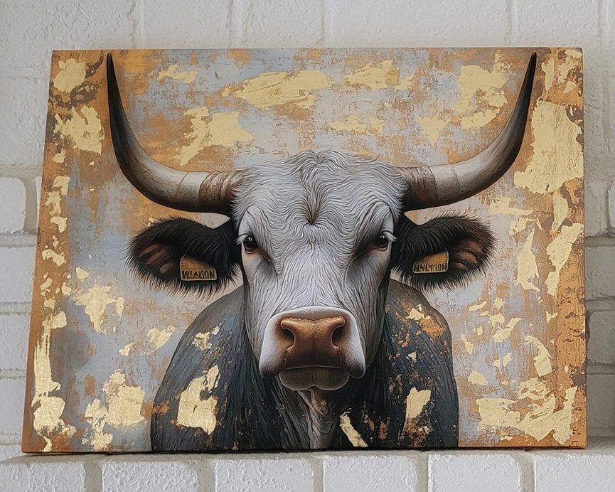 cow long horn gold leaf.jpg