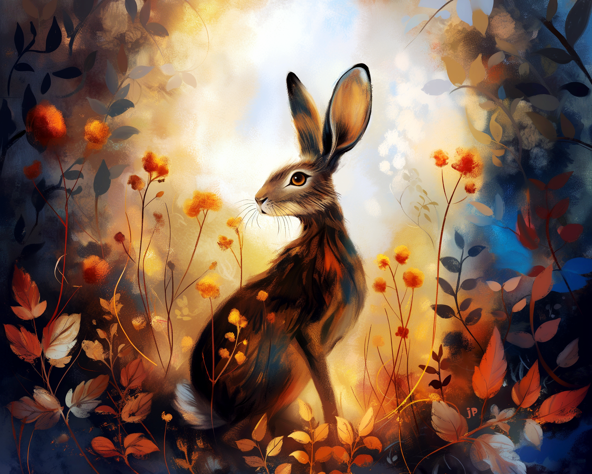 Magical Hare inkjet on canvas