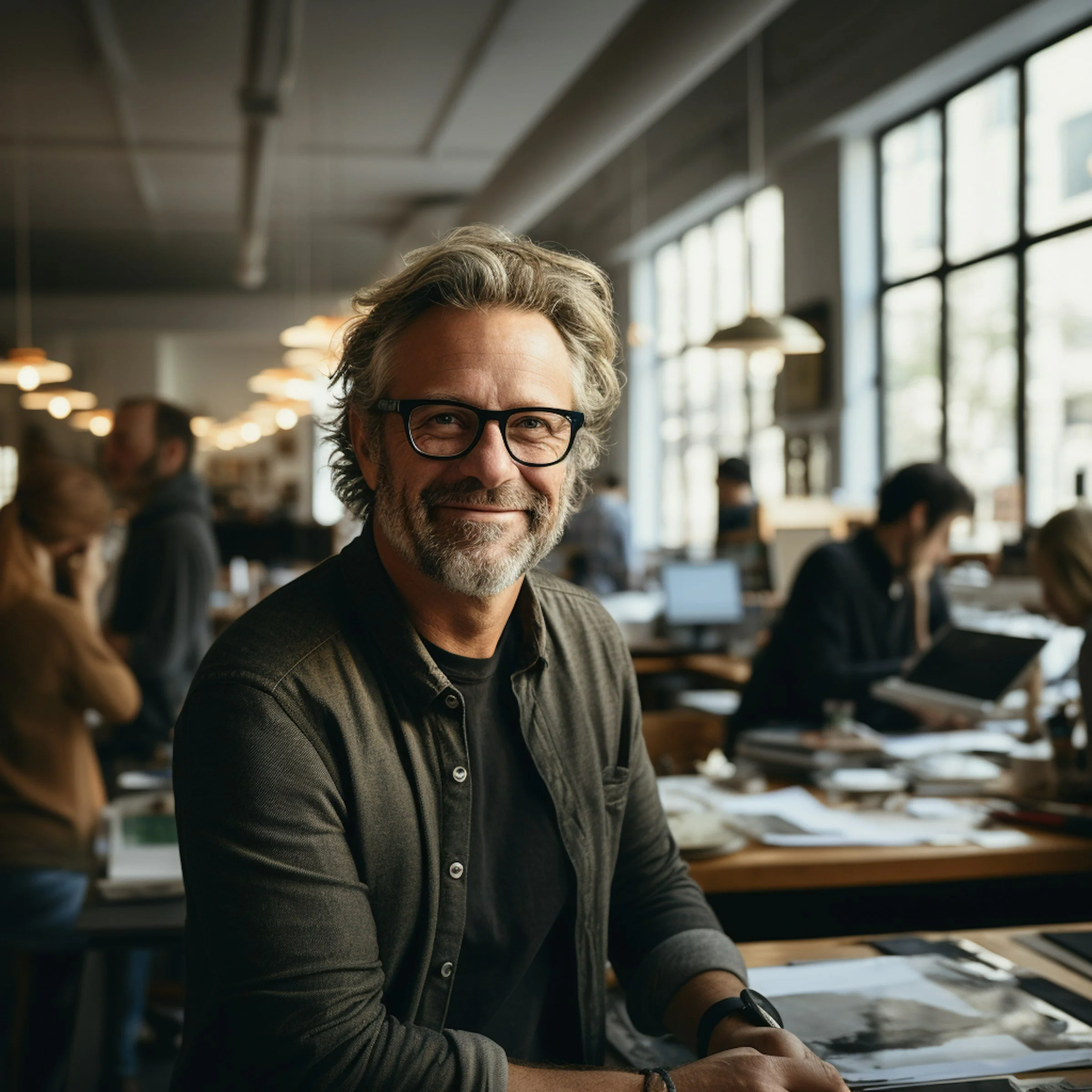 Confident Intellectual in a Co-Working Café.jpeg