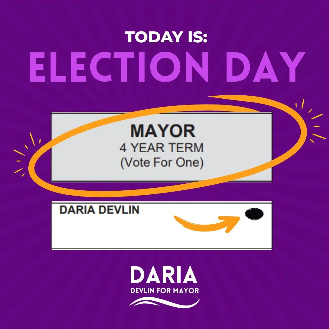 Good morning, Erie! 🌅 Happy Election Day! Polls are now OPEN until 8 PM. Start your day by making your voice heard. 

✅ Vote Daria Devlin for Mayor
📍 Polls open 7am&ndash;8pm

Find your polling location here: https://www.pavoterservices.pa.gov/Page