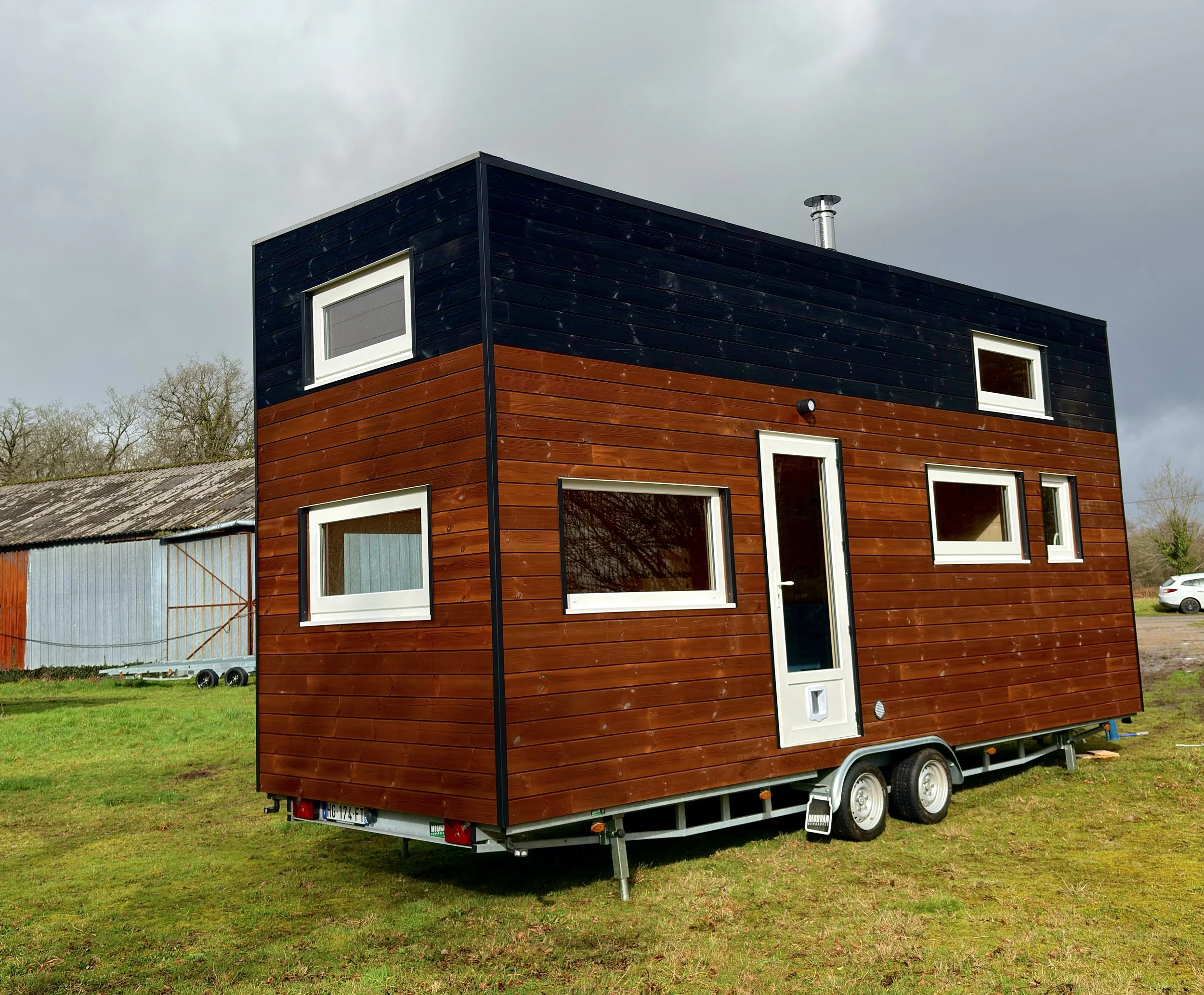Tiny house bretagne bardage tht double mezzanine