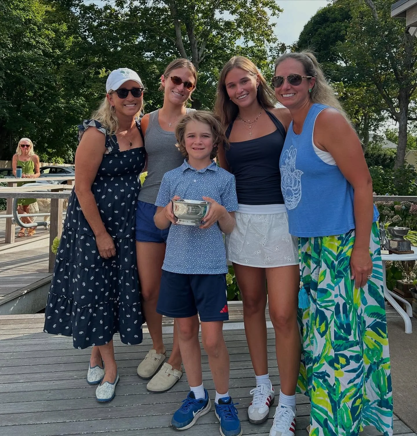 This summer, @harborheadtennisclub introduced the Andrew Sullivan Rising Sun Award, given to the junior player who demonstrates the most improvement in their tennis skills over the course of the summer.

Andrew&rsquo;s parents grew up playing tennis,